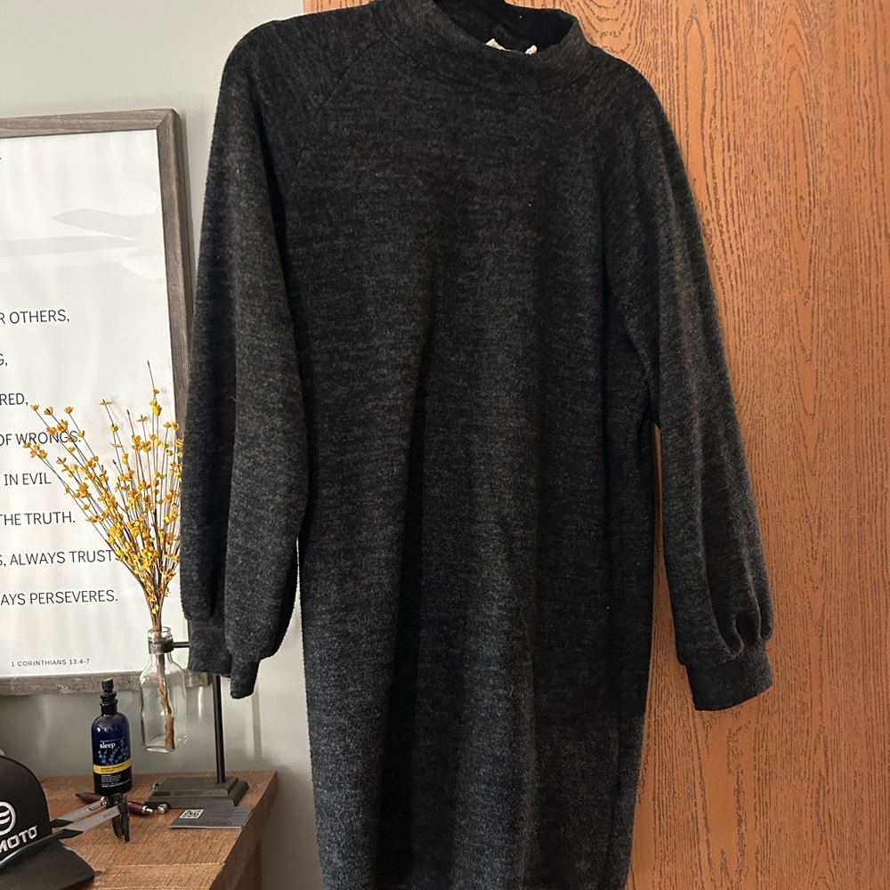 Lush Charcoal Turtleneck Sweater